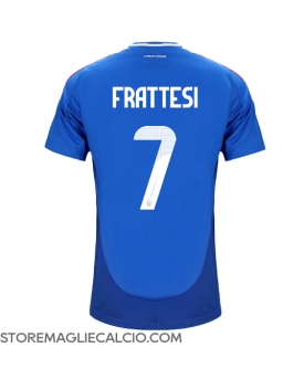 Italia Davide Frattesi #7 Maglia Gara Casa Repliche Europei 2024